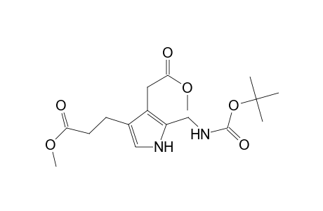 1H-Pyrrole-3-propanoic acid, 5-[[[(1,1-dimethylethoxy)carbonyl]amino]methyl]-4-(2-methoxy-2-oxoethyl)-, methyl ester