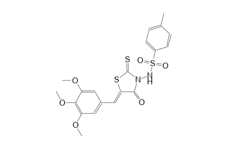 4-methyl-N-[(5Z)-4-oxo-2-thioxo-5-(3,4,5-trimethoxybenzylidene)-1,3-thiazolidin-3-yl]benzenesulfonamide