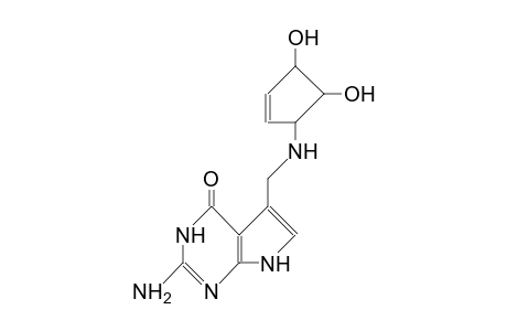 7-(3,4-trans-4,5-cis-Dihydroxy-cyclopent-1-en-3-yl-aminomethyl)-7-deaza-guanine
