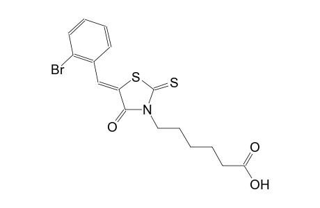6-[(5Z)-5-(2-bromobenzylidene)-4-oxo-2-thioxo-1,3-thiazolidin-3-yl]hexanoic acid