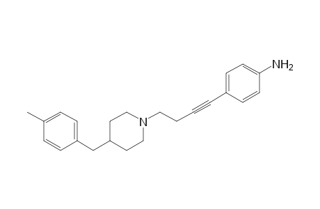 4-[4-[4-(p-tolylmethyl)-1-piperidyl]but-1-ynyl]aniline