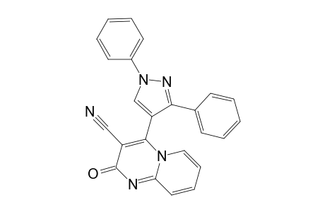 4-(1,3-Diphenyl-1H-pyrazol-4-yl)-2-oxo-2H-pyrido [1,2-a]pyrimidine-3-carbonitrile