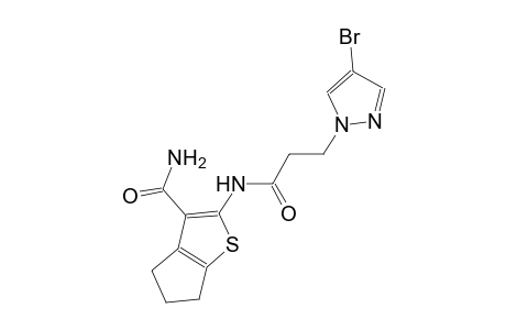 2-{[3-(4-bromo-1H-pyrazol-1-yl)propanoyl]amino}-5,6-dihydro-4H-cyclopenta[b]thiophene-3-carboxamide