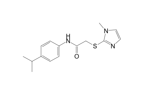 4'-isopropyl-2-[(1-methylimidazol-2-yl)thio]acetanilide