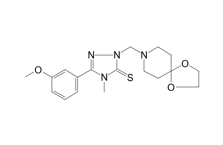 2-(1,4-Dioxa-8-azaspiro[4.5]dec-8-ylmethyl)-5-(3-methoxyphenyl)-4-methyl-2,4-dihydro-3H-1,2,4-triazole-3-thione
