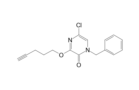 1-Benzyl-5-chloro-3-(4-pentynyloxy)-2(1H)-pyrazinone