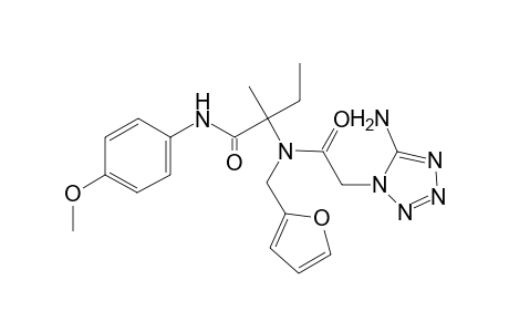 2-[2-(5-azanyl-1,2,3,4-tetrazol-1-yl)ethanoyl-(furan-2-ylmethyl)amino]-N-(4-methoxyphenyl)-2-methyl-butanamide