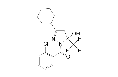 Methanone, (2-chlorophenyl)(3-cyclohexyl-5-trifluoromethyl-5-hydroxy-2-pyrazolin-1-yl)-