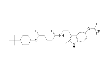 Pentanoic acid, 5-[[2-[2-methyl-5-(trifluoromethoxy)-1H-indol-3-yl]ethyl]amino]-5-oxo-, 4-(1,1-dimethylethyl)cyclohexyl ester