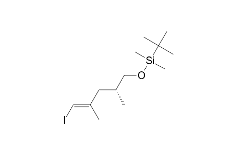 (4R,1E)-5-(tert-Butyldimethylsiloxy)-1-iodo-2,4-dimethylpent-1-ene