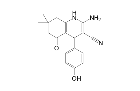 2-Amino-4-(4-hydroxyphenyl)-5-keto-7,7-dimethyl-1,4,6,8-tetrahydroquinoline-3-carbonitrile