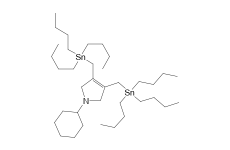 1-Cyclohexyl-3,4-bis(tributyltinmethyl)-1,5-dihydro-2H-pyrrole