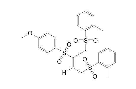 (E)-p-{{3-(o-tolylsulfonyl)-1-[(o-tolylsulfonyl)methyl]propenyl}sulfonyl}anisole