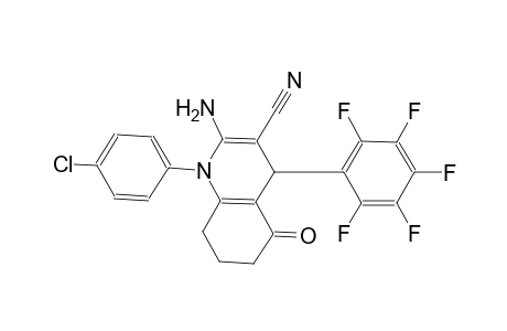 2-amino-1-(4-chlorophenyl)-5-oxo-4-(2,3,4,5,6-pentafluorophenyl)-1,4,5,6,7,8-hexahydro-3-quinolinecarbonitrile