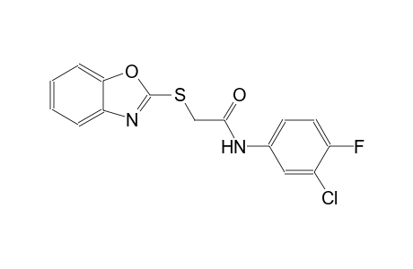 2-(1,3-benzoxazol-2-ylsulfanyl)-N-(3-chloro-4-fluorophenyl)acetamide