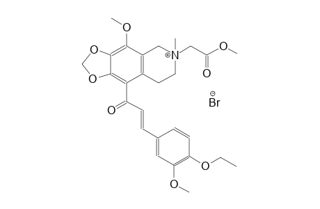9-[(2E)-3-(4-ethoxy-3-methoxyphenyl)-2-propenoyl]-4-methoxy-6-(2-methoxy-2-oxoethyl)-6-methyl-5,6,7,8-tetrahydro[1,3]dioxolo[4,5-g]isoquinolin-6-ium bromide