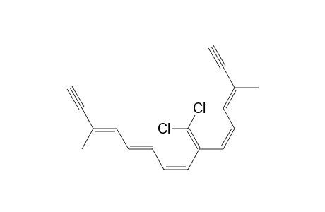 3,5,7,10,12-Pentadecapentaene-1,14-diyne, 9-(dichloromethylene)-3,13-dimethyl-, (E,E,Z,Z,E)-