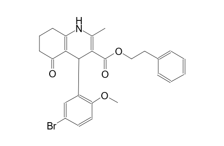 2-phenylethyl 4-(5-bromo-2-methoxyphenyl)-2-methyl-5-oxo-1,4,5,6,7,8-hexahydro-3-quinolinecarboxylate