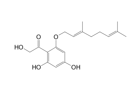 2-(1'-GERANOYLOXY)-4,6,BETA-TRIHYDROXYACETOPHENONE