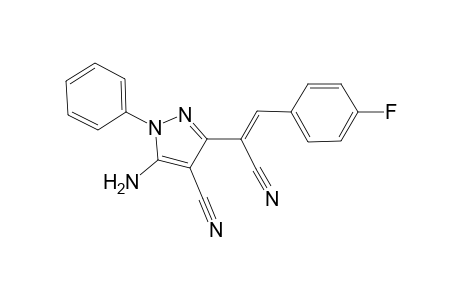 5-Amino-3-[(Z)-1-cyano-2-(4-fluorophenyl)ethenyl]-1-phenyl-1H-pyrazole-4-carbonitrile