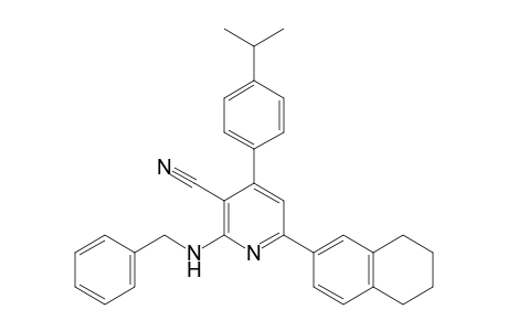 2-Benzylamino-4-(4-isopropyl-phenyl)-6-(5,6,7,8-tetrahydronaphthalen-2-yl)-nicotinonitrile