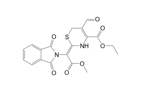 (2Z)-2-[1-(1,3-dioxo-2-isoindolyl)-2-methoxy-2-oxoethylidene]-5-formyl-3,6-dihydro-1,3-thiazine-4-carboxylic acid ethyl ester