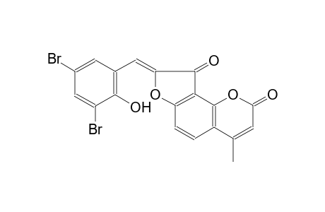 2H-furo[2,3-h][1]benzopyran-2,9(8H)-dione, 8-[(3,5-dibromo-2-hydroxyphenyl)methylene]-4-methyl-, (8Z)-