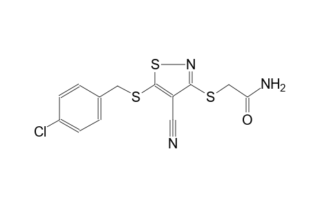 2-({5-[(4-chlorobenzyl)sulfanyl]-4-cyano-3-isothiazolyl}sulfanyl)acetamide