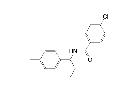 4-chloro-N-[1-(4-methylphenyl)propyl]benzamide