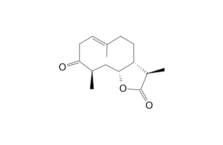 KETOPELENOLIDE-B;(4R*,6R*,7S*,11R*)-3-OXOGERMACR-1(10)-(E)-EN-12,6-ALPHA-OLIDE