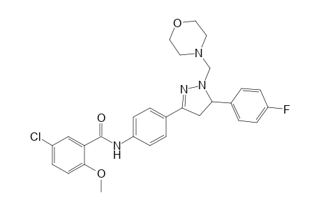 N(1)-{4-[5'-(p-Fluorophenyl)-N-(morpholinomethyl)-4',5'-dihydro-1H-pyrazol-3'-yl]phenyl}-5-chloro-2-methoxybenzamide