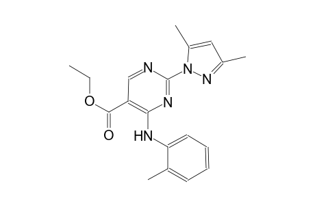 ethyl 2-(3,5-dimethyl-1H-pyrazol-1-yl)-4-(2-toluidino)-5-pyrimidinecarboxylate