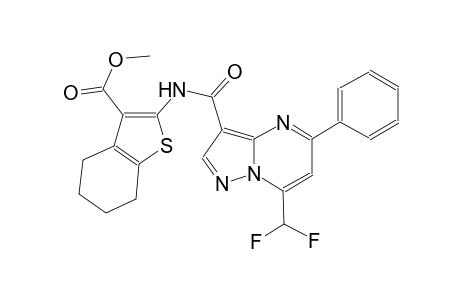 methyl 2-({[7-(difluoromethyl)-5-phenylpyrazolo[1,5-a]pyrimidin-3-yl]carbonyl}amino)-4,5,6,7-tetrahydro-1-benzothiophene-3-carboxylate