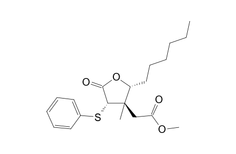 2-[(2R,3R,4S)-2-hexyl-3-methyl-5-oxo-4-(phenylthio)-3-oxolanyl]acetic acid methyl ester