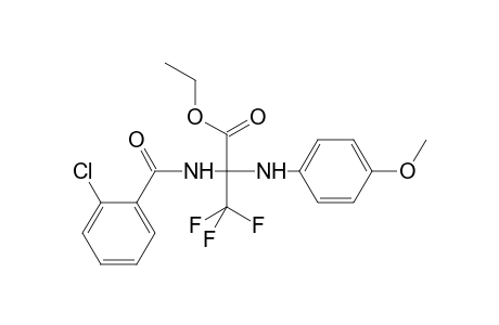 Ethyl 2-[(2-chlorophenyl)formamido]-3,3,3-trifluoro-2-[(4-methoxyphenyl)amino]propanoate