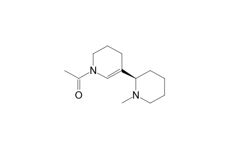 Pyridine, 1-acetyl-1,2,3,4-tetrahydro-5-(1-methyl-2-piperidinyl)-, (R)-