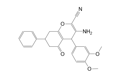 4H-1-benzopyran-2-carbonitrile, 3-amino-4-(3,4-dimethoxyphenyl)-5,6,7,8-tetrahydro-5-oxo-7-phenyl-