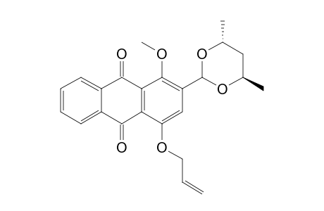 (4'R,6'R)-2-((4',6'-dimethyl-1',3'-dioxan-2'-yl)-1-methoxy-4-(prop-2''-enyloxy)anthraquinone