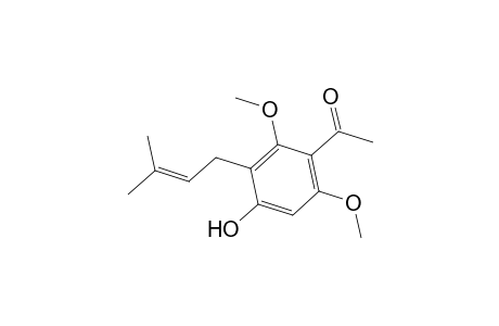 Acetophenone, 4'-hydroxy-2',6'-dimethoxy-3'-(3-methyl-2-butenyl)-
