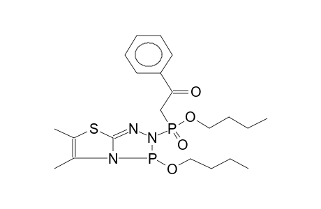 2-BUTOXY(BENZOYLMETHYL)PHOSPHORYL-3-BUTOXY-5,6-DIMETHYLTHIAZOLO[2,3-D]-1,2-DIHYDRO-1,2,4,3-TRIAZAPHOSPHOLE