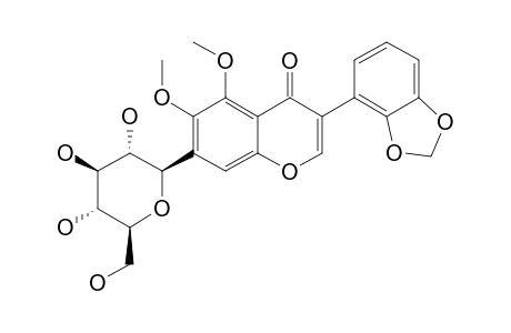 5,6-DIMETHOXY-2',3'-METHYLENEDIOXY-7-C-BETA-D-GLUCOPYRANOSYL-ISOFLAVONE