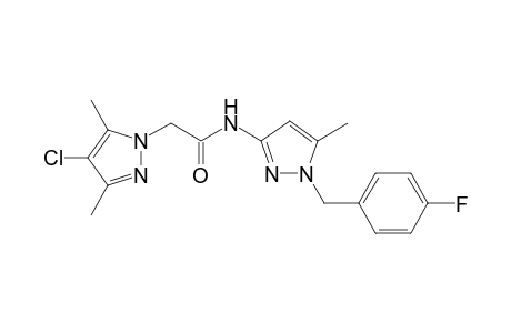 1H-Pyrazole-1-acetamide, 4-chloro-N-[1-[(4-fluorophenyl)methyl]-5-methyl-1H-pyrazol-3-yl]-3,5-dimethyl-