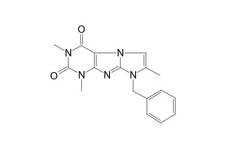 1H,7H-1,3a,5,7,8-Pentaazacyclopenta[a]indene-4,6-dione, 1-benzyl-2,5,7-trimethyl-