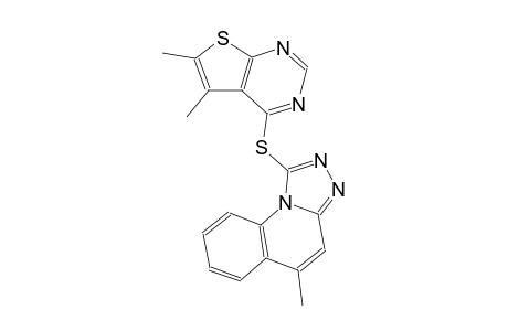 [1,2,4]triazolo[4,3-a]quinoline, 1-[(5,6-dimethylthieno[2,3-d]pyrimidin-4-yl)thio]-5-methyl-