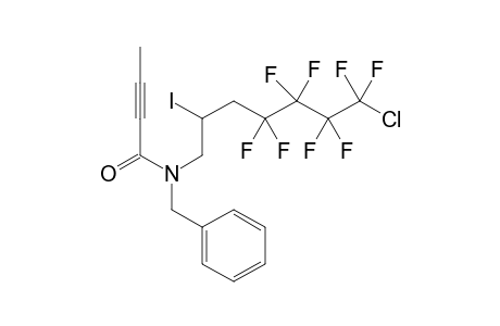 N-Benzyl-N-(3-(4'-chlorooctafluorobutyl)-2-iodopropyl) 2-butyamide