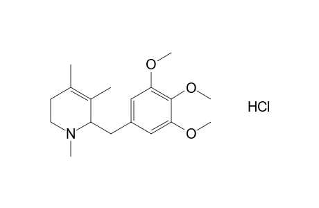 1,2,5,6-tetrahydro-2-(3,4,5-trimethoxybenzyl)-1,3,4-trimethylpyridine, hydrochloride