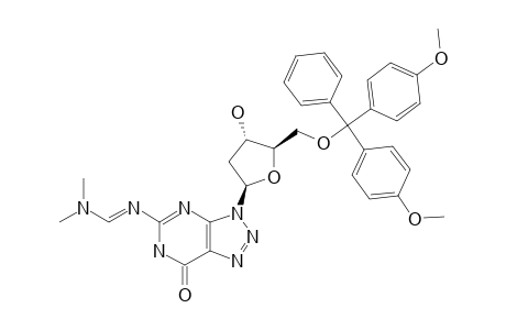 3-[2-DEOXY-5-O-(4,4'-DIMETHOXYTRITYL)-BETA-D-ERYTHRO-PENTOFURANOSYL]-5-{[(DIMETHYLAMINO)-METHYLIDENE]-AMIN-3,6-DIHYDRO-7H-1,2,3-TRIAZOLO-[4,5-D]PYRIMIDIN-7-ONE
