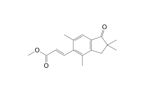 E-2,3-Dihydro-2,2,4,6-tetramethyl-1H-inden-1-one-5-propenoic acid methyl ester