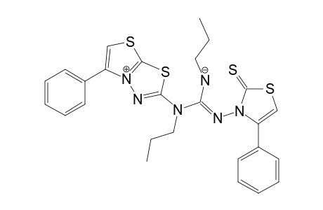 [N(1)-Propyl-N(1)-(5-phenylthiazolo[2,3-b]-1,3,4-thiazol-4-iumyl)amino-N(2)-propylamino-[(3)-[4-pheny-2-thioxothiazol-3-yl]imino]methane