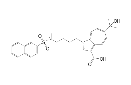 6-(1-Hydroxy-1-methyl)ethyl-3-[4-(2-naphthalenesulfonylamino)butyl]azulene-1-carboxylic acid